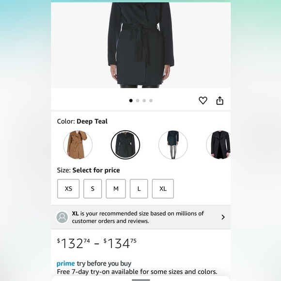 New with tags Ladies' Wrap Coat Tahari - Picture 10 of 13